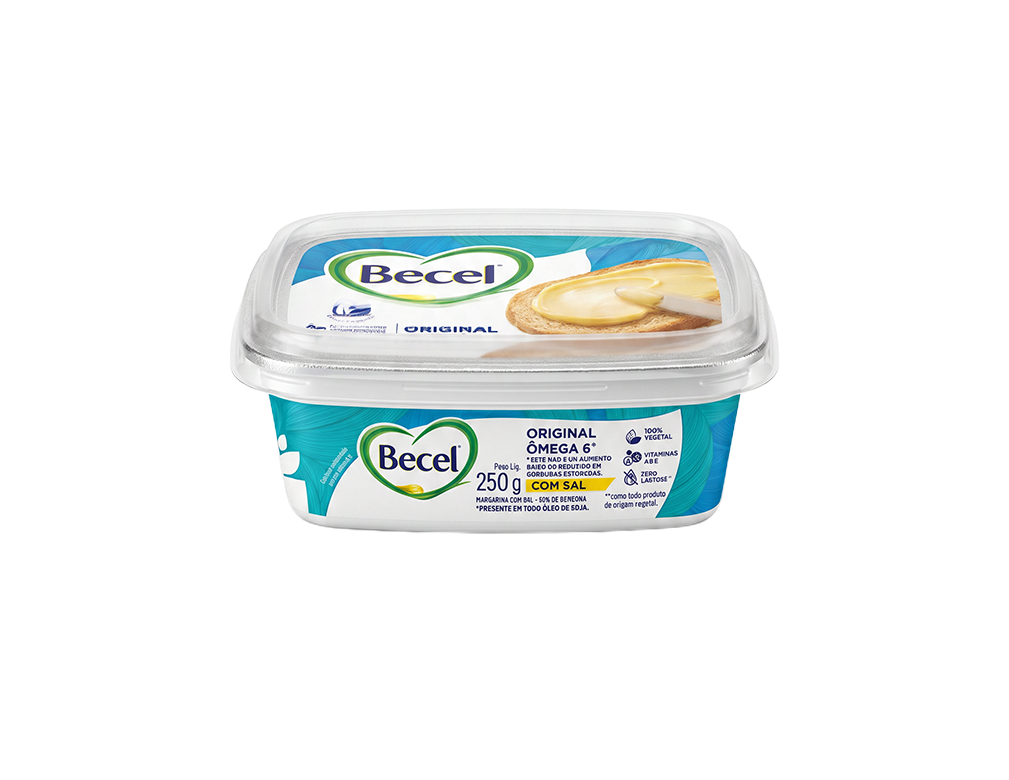 MARGARINA PEQUENA COM SAL 36 % BECEL 250 G (CX 24 UN)